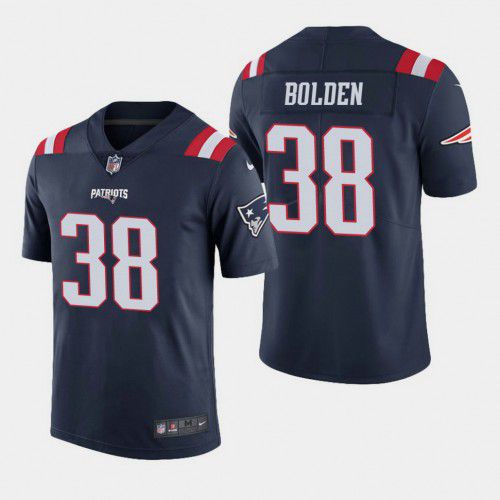 Men New England Patriots 38 Brandon Bolden Nike Navy Vapor Limited NFL Jersey